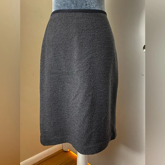 Linda Allard Ellen Tracy Wool Textured Skirt Size 6P - Picture 1 of 7